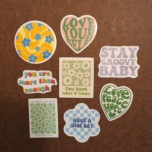 Retro stickers 8 ct.